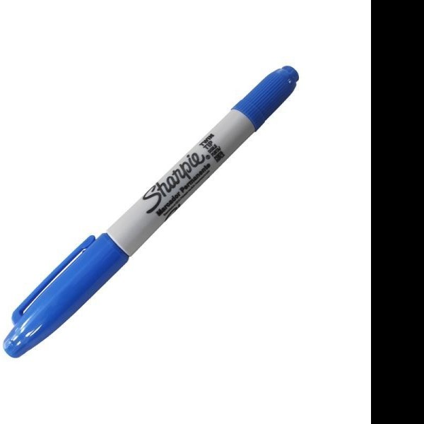 MARCADOR PERM. DELG. PLAST. SHARPIE TWIN D.PTA. AZUL12144